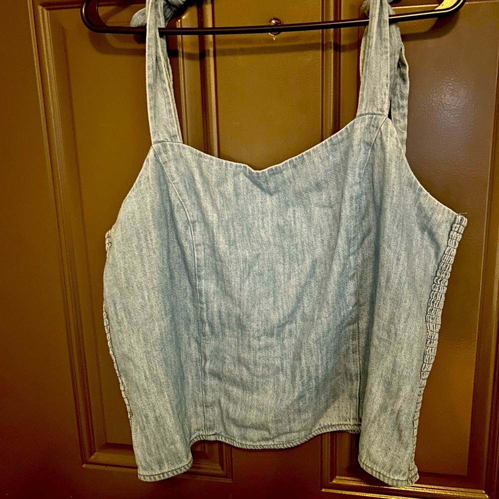 Jean crop top